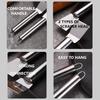 2 PCS Stainless Steel Scrapers – Multifunctional Scraper Cleaning Tool for Cookware, Stovetop, Adhesive, Oven Racks, Grout, Grill & Glass, Durable