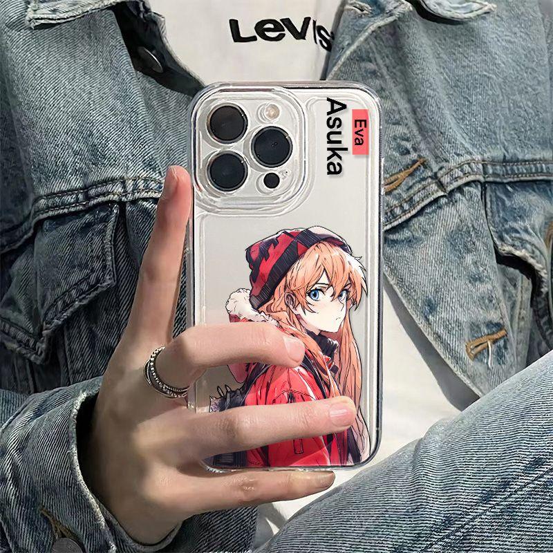 Cat hat Asuka for iPhone17promax Apple 16 cartoon phone case 14/13 Anime 15