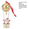 Santa Claus Deer Hot Air Balloon Ornament Iron Father Christmas Hot Air Balloon Decoration Hand-Painted Christmas Tree Decor