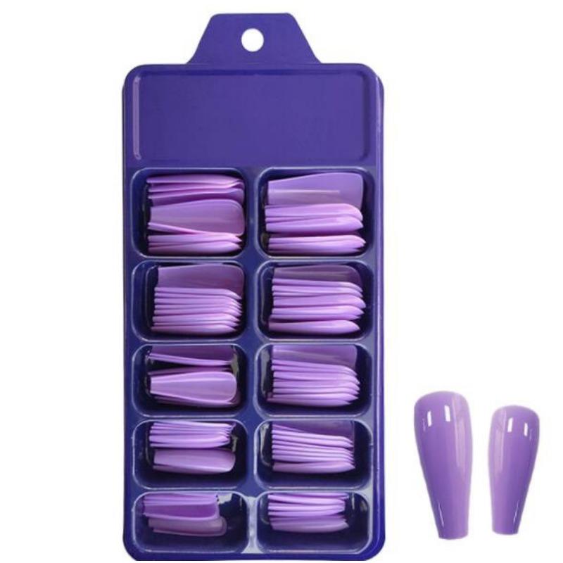 Dlouhé rakvičkové umělé nehty - Balerínkové umělé nehty Akrylové tipy na nehty, Umělé nehty 10 velikostí pro nehtové studio a DIY nail art
