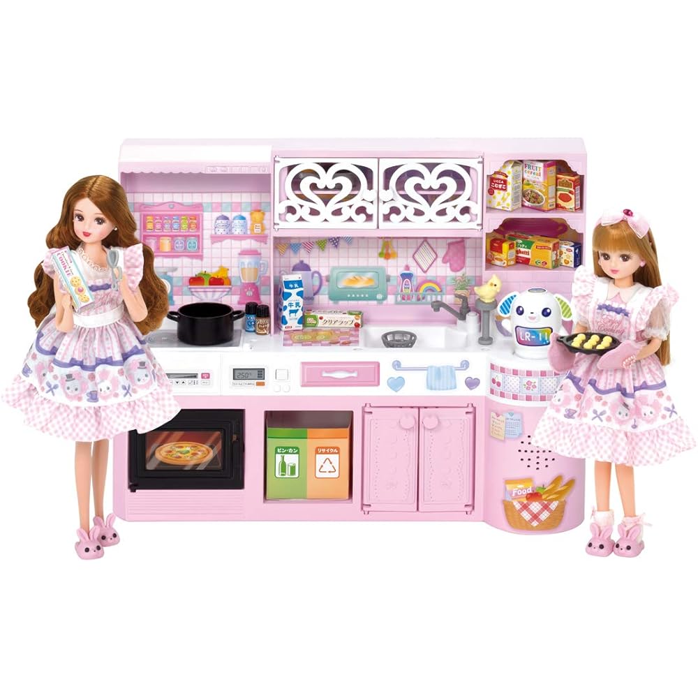 Licca-chan LF-06 Talking Kitchen Playset with Accessories and Doll