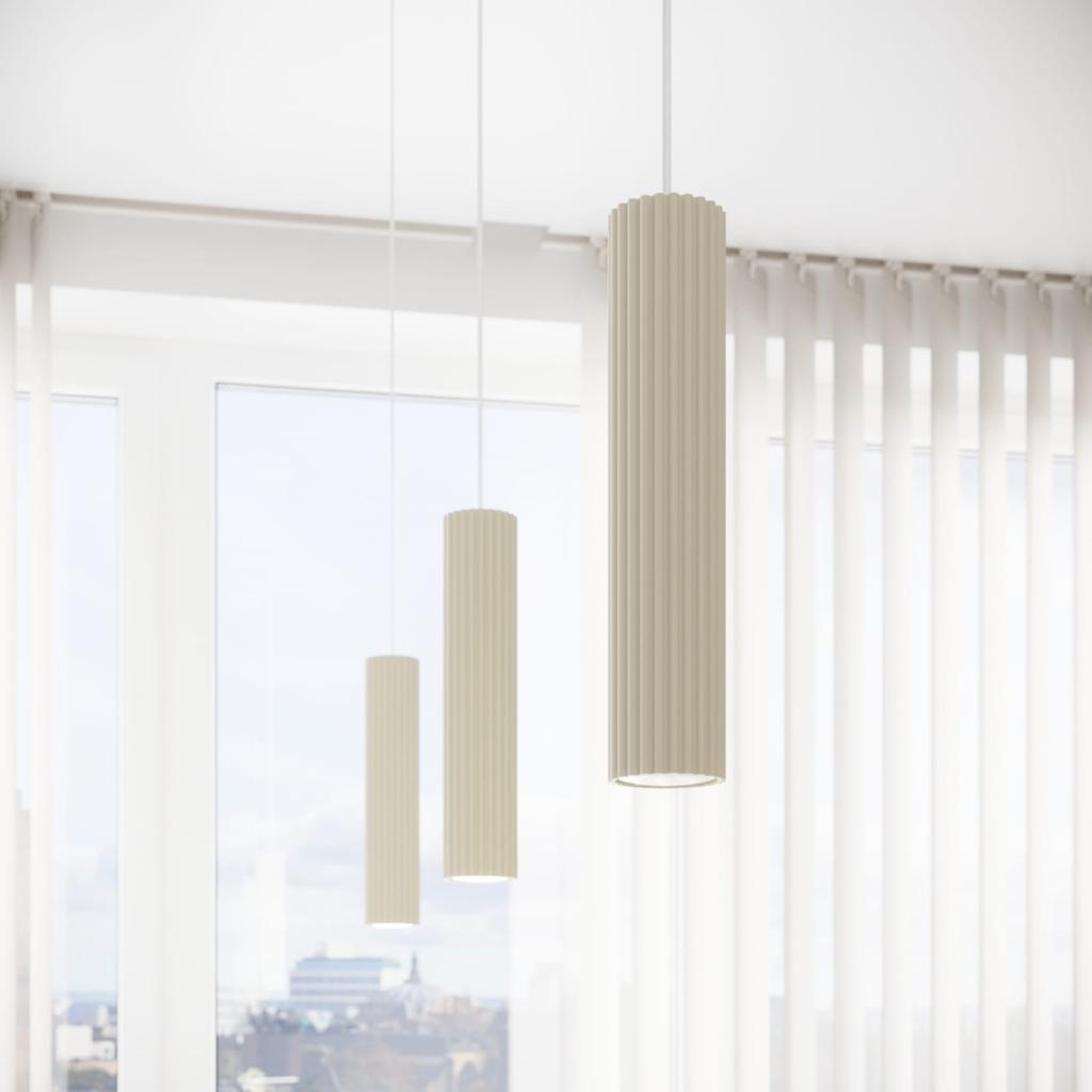 Carbon 1 beige pendant lamp