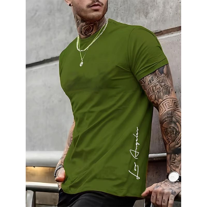 Simple Fashion Letters Graphic T Shirts Trend Summer Crew Neck 3D Printed Short Sleeve Tees Casual Streetwear Cool T-shirts Tops