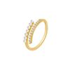 Adjustable Pearl Open Ring Women's INS Simple Delicate Temperament Fashion Personality Design Wedding Party Daily Hand Jewelry
