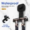 2Pcs Stainless Steel Suction Cup Shaver Holder Washroom Wall Mounted No Drilling Detachable Bathroom Shaver Hook Organizer