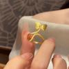 Niche Design Butterfly Winding Ring Women'S Fashionable Sweet Cool Unique Ring Gold And Silver