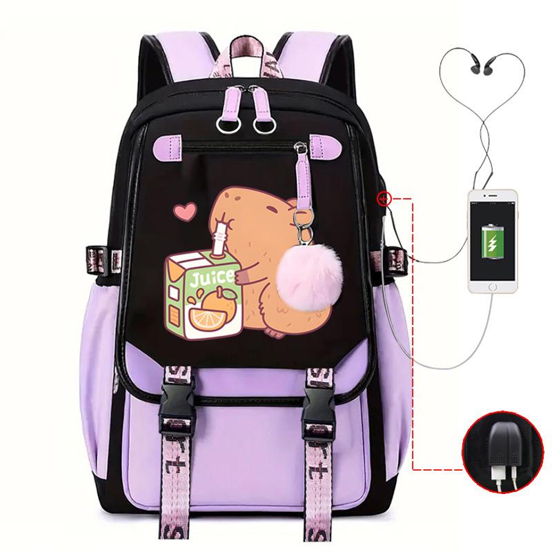 Süßer bedruckter USB-Anschluss Multifunktionaler Freizeit-Reise-Rucksack