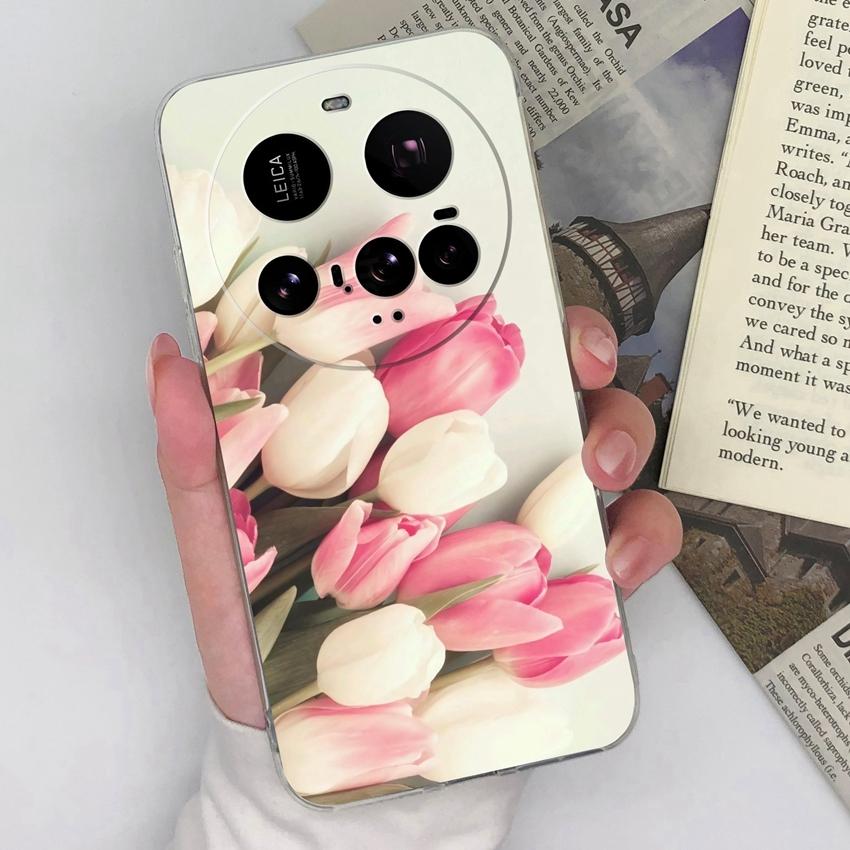 Für Xiaomi Mi 12 11 10 15T 15 Ultra Klare Handyhüllen Mode Anmutige Blumenmuster Weiches Silikon Anti-Fall Schutzhülle Für Xiaomi Hülle Capa