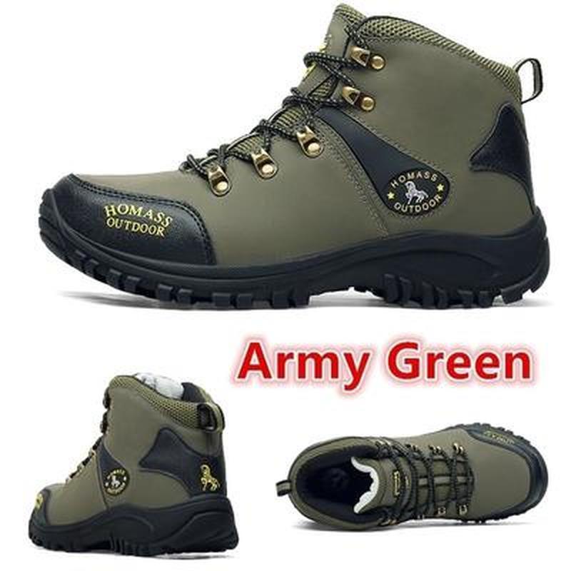 38-46 Men's Winter New Large Size Plus Velvet High Side Hiking Shoes Men's Hiking Shoes Cotton Shoes