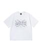 GAKKAI UNIONS Cut-Off Stitch Short Sleeve T-Shirt White