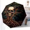 Spooky Tree of Life Sticker: Unique Skull Design for Any Surface!Umbrella, Portable 3-Fold Compact Umbrella for Men & Women Gift