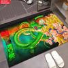 Anime Super Saiyan Doormat, 2D Print Non-slip Floor Mat, Green Dragon Pattern Entrance Rug for Bathroom Living Room Home Decor