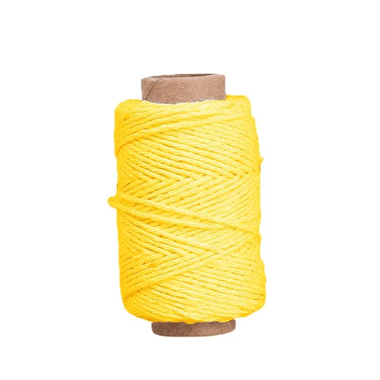 

Хлопковый макраме шнур веревка богема свадьба ремесла DIY шпагат нить нить ручная работа шитье дом настенные подвески декор для вечеринки 1mm X 10m жёлтый