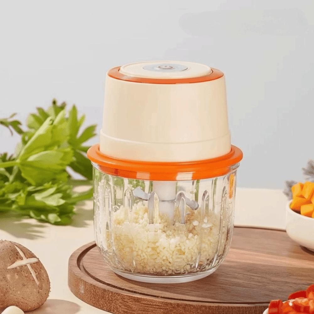 Glass Cup Electric Meat Grinder 350ML Vegetable Processor Kitchen Food Chopper Chili Sauce