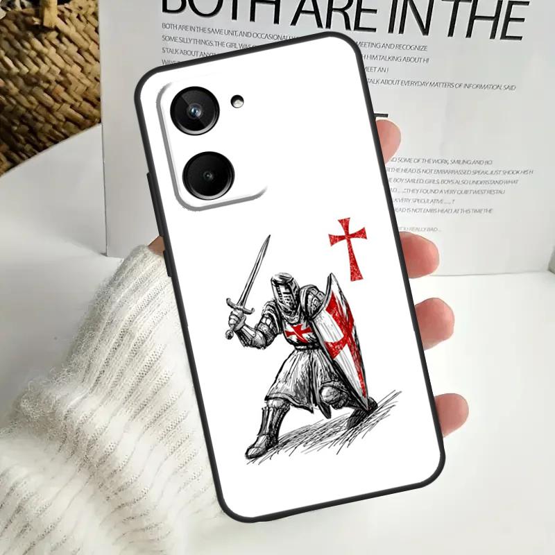 Christian Templar Knights For Realme GT6 GT7 15 Pro 10 11 12 13 14 Pro Plus C55 C71 C75 C67 C63 C61 C53 C35 C65 Case