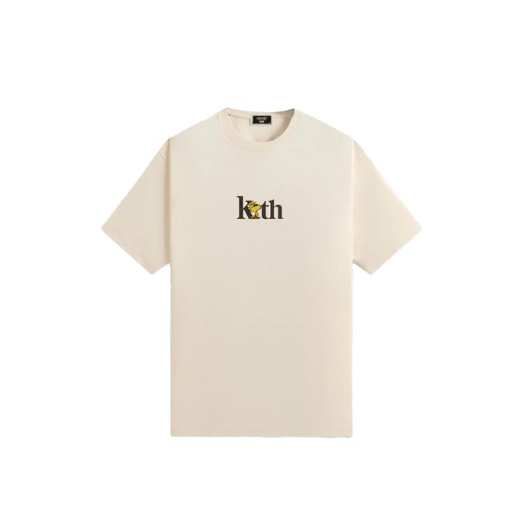 Kith For Peanuts Woodstock Serif Tee Sandrift Men Tops Tan KHM033390-104 M