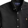 Polo Ralph Lauren Ss23 Einfarbiges Logo Besticktes Langarmhemd Herrenhemden Schwarz 710767828-001