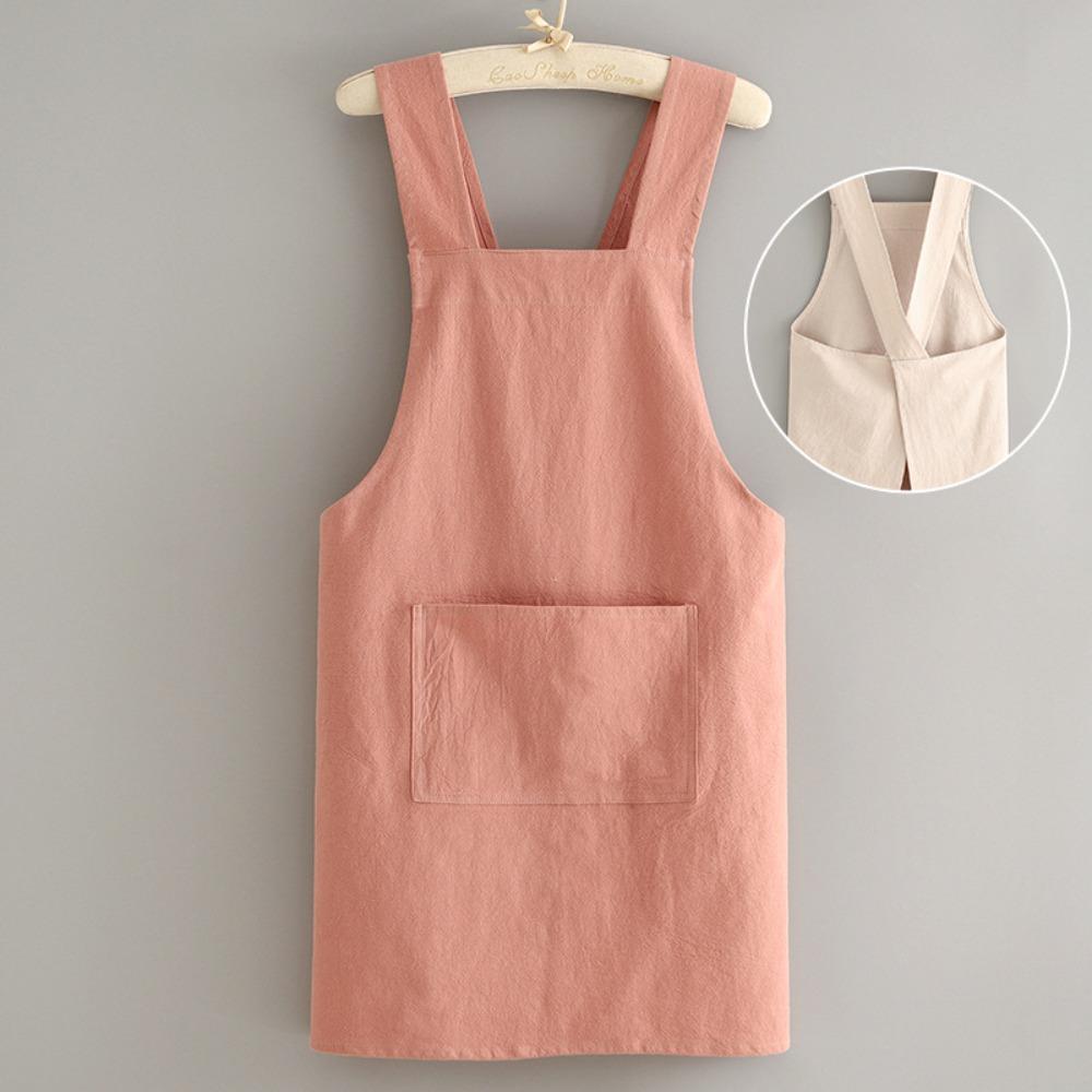 Breathable Kitchen Cooking Apron Anti Fouling Work Clothes Unisex Adult Cotton Aprons  Dining