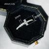 Minialist Women Ring Cross Design Versatile Wedding Party Fashion Accessories Inlaid Shiny CZ Thin Silver Color Jewelry
