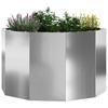 Plant Pot Silver 60 X 60 X 35 Cm Galvanized Steel