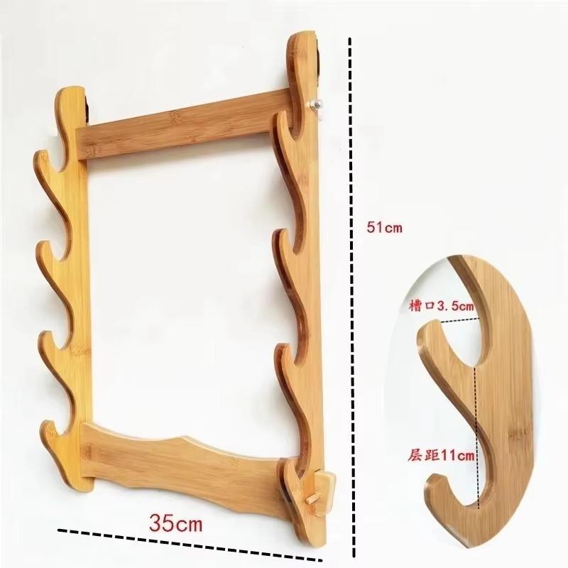 Wall Mount Katana Display Holder Samurai Sword Rack Rapier Sabre Stand Support Japanese Katana Storage Shelves Home Organizer
