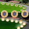 4 Pièces Lumières Solaires de Sol Éclairage Paysager pour Texture Diamant Encastrables Jardin Cour Chemin