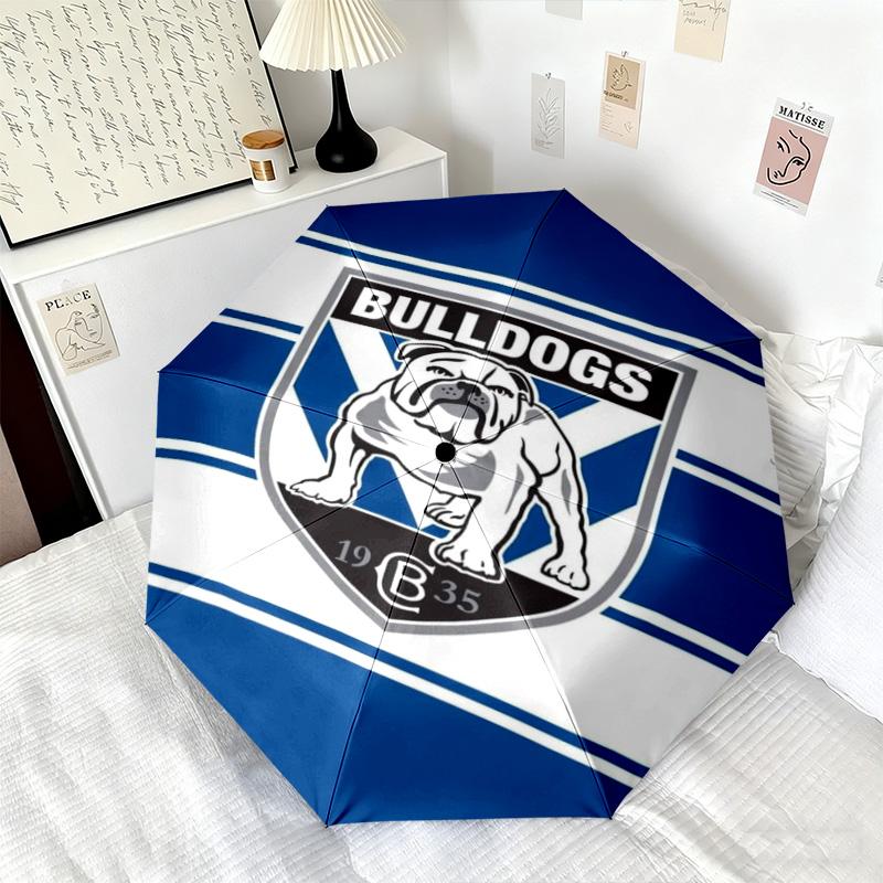 1PC Bulldogs Team Spirit Automatic Umbrella - Suitable Travel Outdoor Portable Umbrella Birthday Gift Daily Essentials