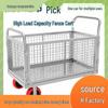 Folding Universal Handcart with Mesh for Logistics, Supermarket, Flatbed, and Street Stall Use