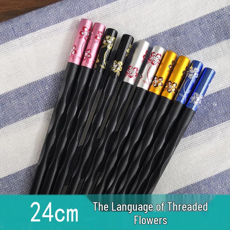 

Jijun Non-slip Threaded Alloy Chopsticks
