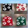 Floral Knit Hat For Women With Acrylic Fabric Winter Warmth Casual Style