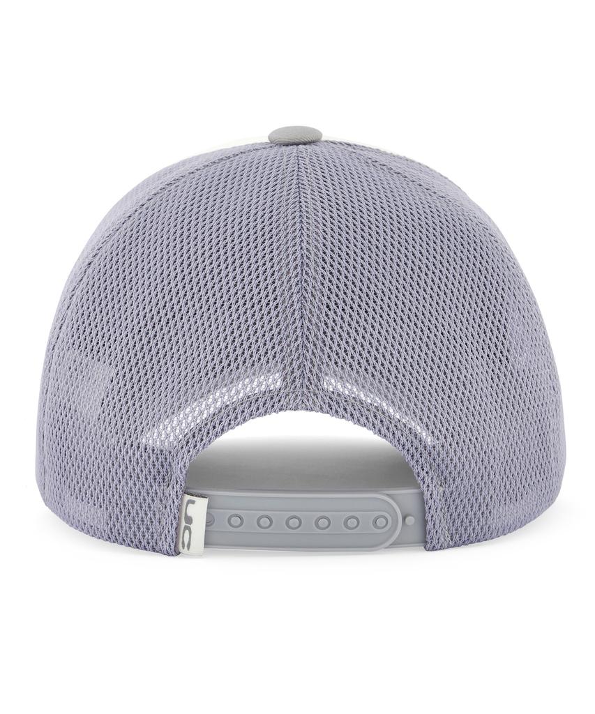 Eondeokeonteulol Summer Mesh Sunblock Logo Color Block Ball Cap Unisex Baseball Cap Uc Circle / Mesh Trucker B B / P Grey
