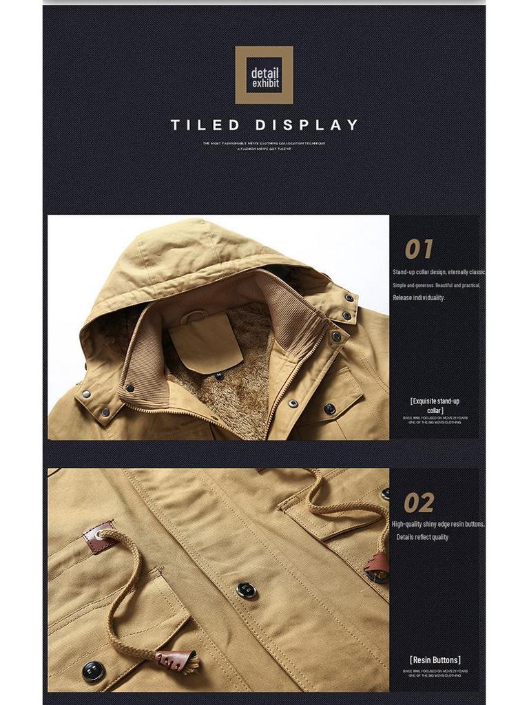 New Men's Washed Cotton Casual Jacket