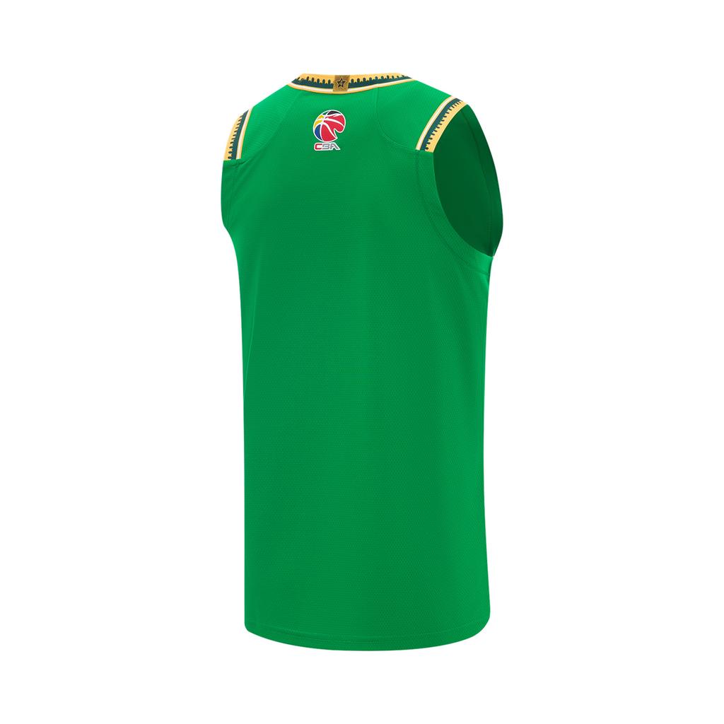 Li Ning CBA Series 24-25 Season CBA Liaoning Shenyang Fans Edition Round Neck Logo Sleeveless Basketball Jersey Men jersey Wild-Green AAYU577-1