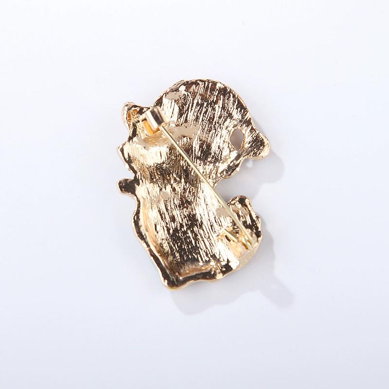 1 ks Slitina Pro Ženy Kočka Brože Smalt Zvíře Brož Odznaky Dárky k Novému Roku Bílá Černá