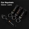 Car Carbon Fiber Keychain Horseshoe Buckle Jewelry For Porsche 911 718 Cayenne Cayman Panamera Macan Taycan Boxster Accessories