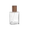 Square Shape Glass Perfume Bottle 30ml Cosmetic Container Portable Refillable Atomizer
