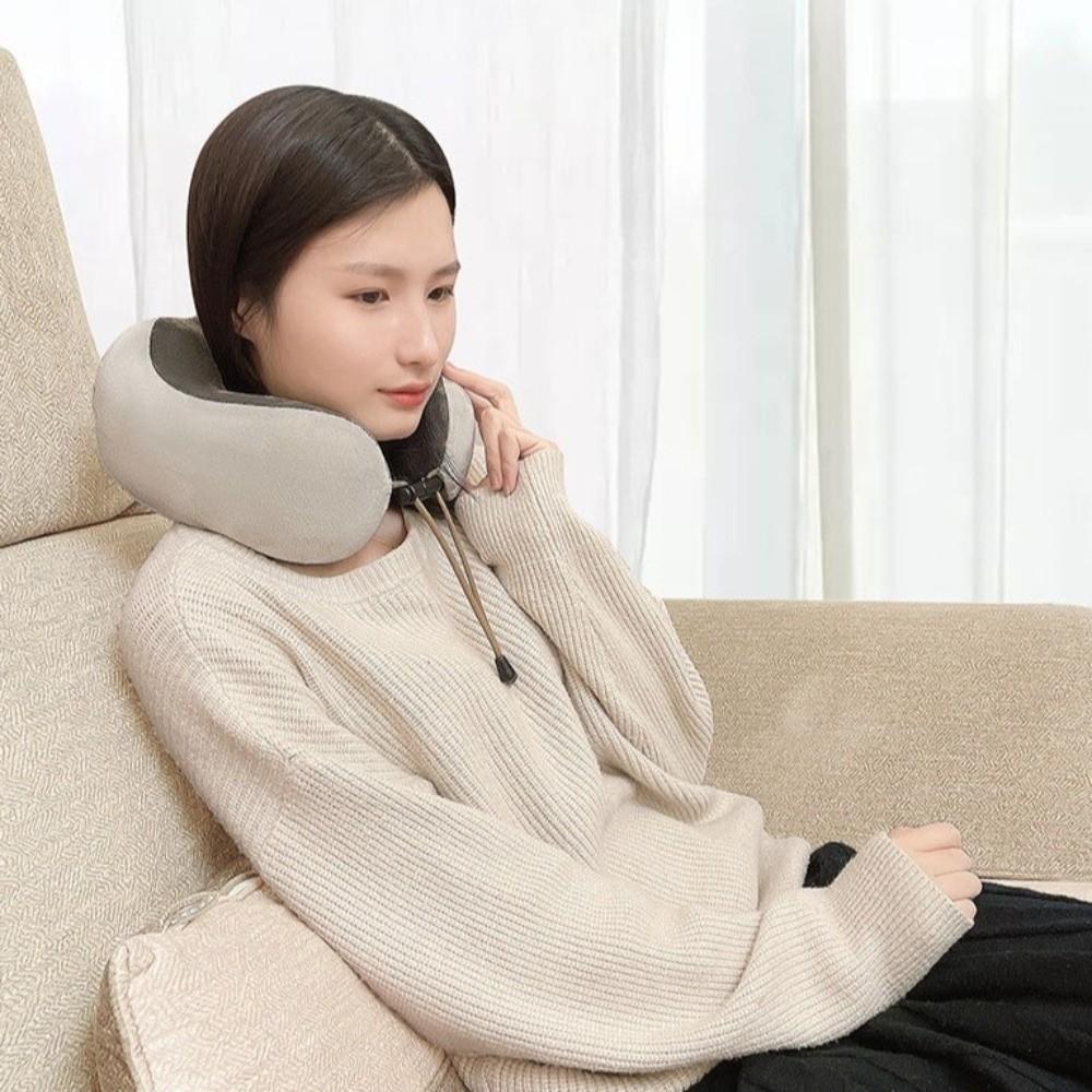 Heating Function U Shaped Neck Massage Pillow Cervical Shoulder Massager  Car Travel
