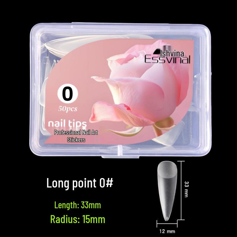 Matte Mandelfarbene Wassertropfen-Press-On-Nägel - Dünn, Nahtlos, Transparent, Dual-Use Aufklebbare Nagelverlängerungen