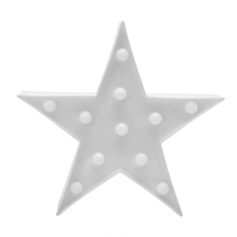 

3D-лампа Marquee Stars с 11 светодиодами на батарейках, белым ночником
