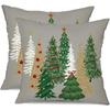 2Pcs 45x45cm Christmas Tree Cushion Cover Luxury Pillow Shell Dacron Throw Pillow Case  Children