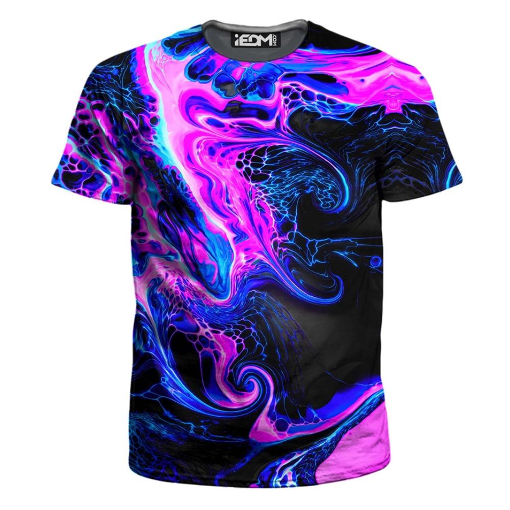 Men's T-Shirts 3D Print Colorful Pattern Round Neck T-Shirts Casual for Men Women Tops Oversized Fashion Kids Tees Clothing