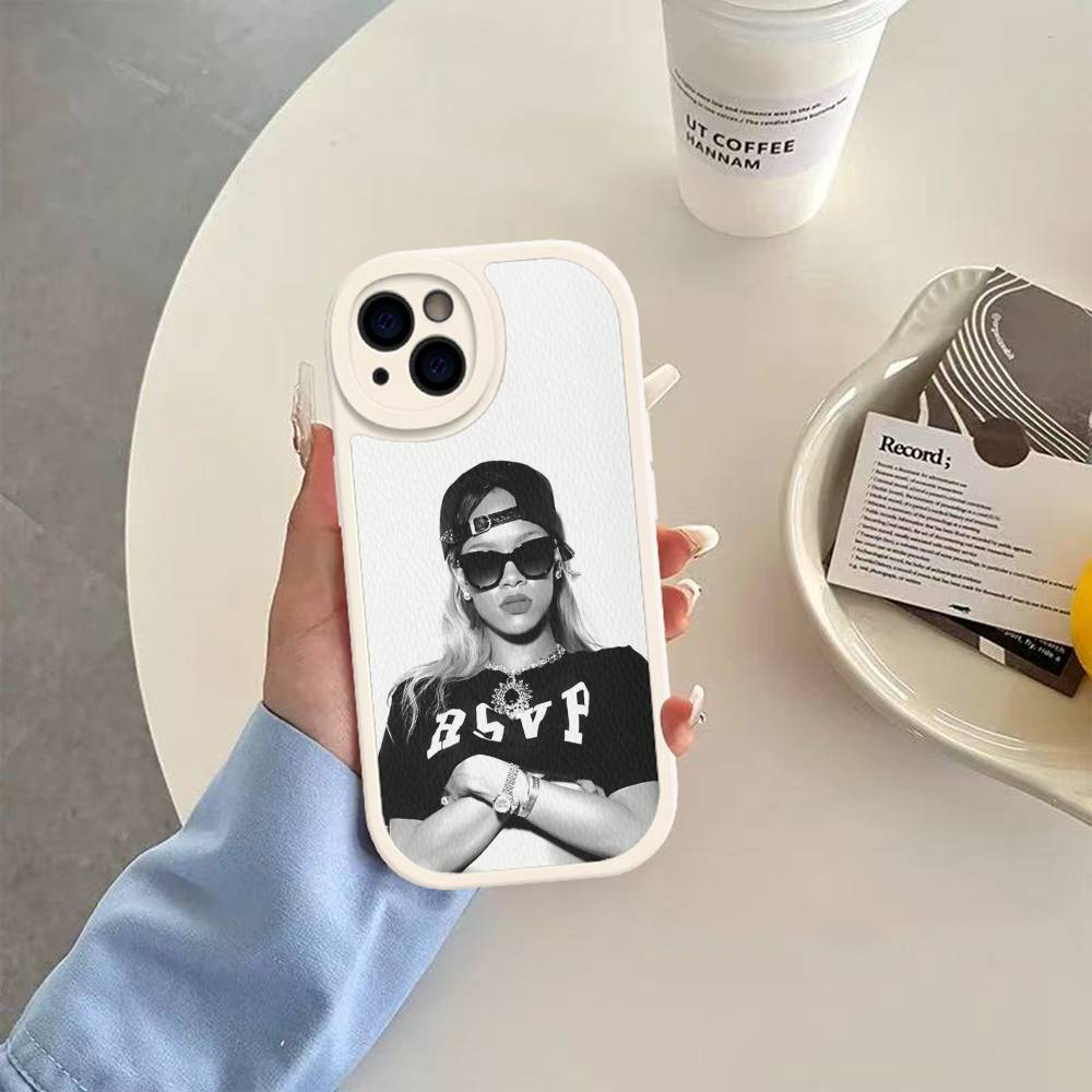 Rihanna Phone Cover For IPhone 11 12 13 14 15 16 Pro Max Mini Plus Soft Leather Case