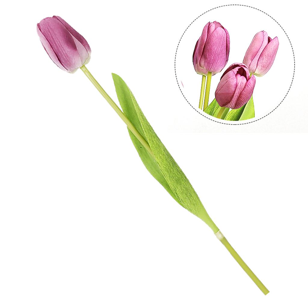 Artificial Tulip Flower Real Touch Fake Tulip for Home Kitchen Wedding Decoration Faux Floral Decor