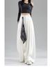 Women's Drapey Wide-Leg High-Waisted Slimming Floor-Length Pants - 2026 Spring/Summer Collection