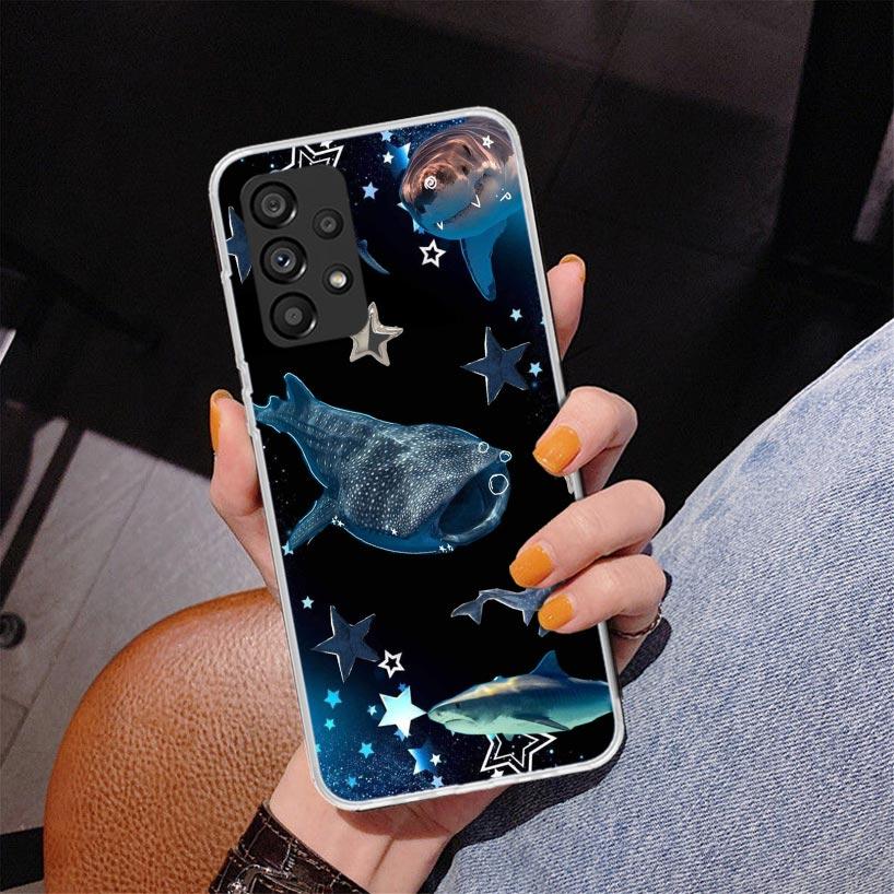 Ocean Whale Shark Phone Case For Samsung Galaxy A52 A32 A22 A12 A51 A31 A50S A30S A20S A10S Note 20 Ultra 10 Plus S10 A72 A71 Ga