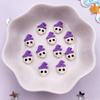 30pcs Resin Mini Colorful Painted Cartoon Ghosts Bat Pumpkin Spider Bat Candle Figurines Flat Back Nail Art DIY Scrapbook M437 H
