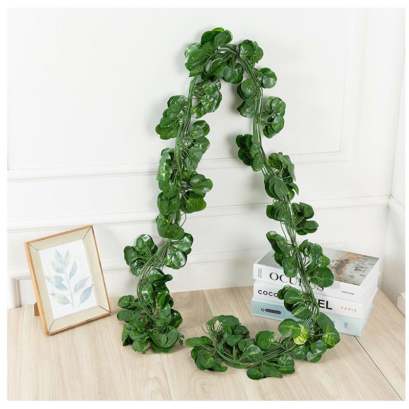 Artificial Green Ivy And Climbing Vines For Wedding Decor With Silk Leaves 2m Height