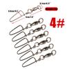 Lure Connecting 10 Pcs Fishing Bait Connecting Rings  Rolling Swivel with Snap Fishing Accessories