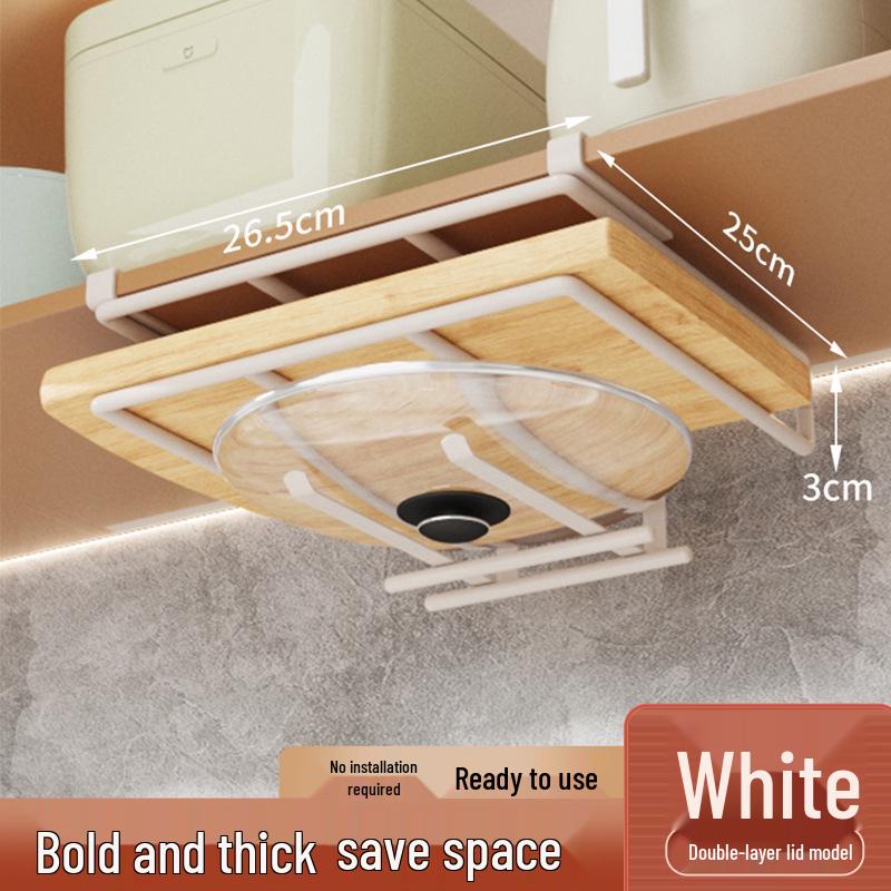 Storage Wallmounted Cutting Board Kitchen And Pot Lid Rack
