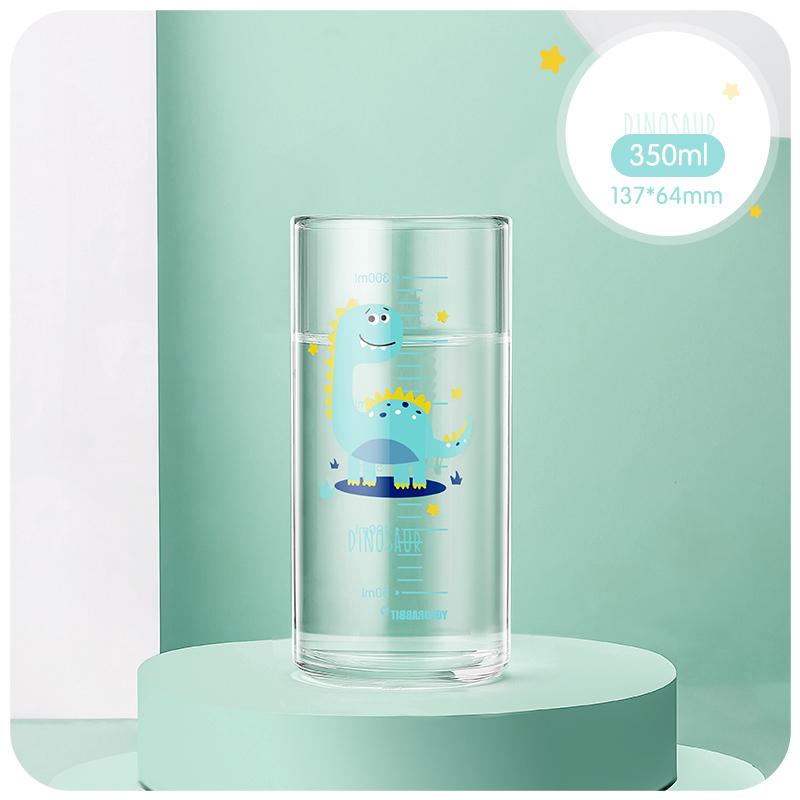 

Детская стеклянная чашка для воды, милая мультяшная кружка для питья для малышей с соломой, герметичная бутылочка для молока с кроликом, детские весы, безопасное молоко GreenWIthoutHandle
